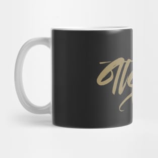 Nadbramha Brush Calligraphy Earthy Colors Mug